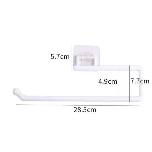 Punch-free Kitchen Paper Towel Rack Toilet Paper Roll Rack Hanger Wall-mounted Towel Bar Kitchen Bathroom Accessories - Image 5