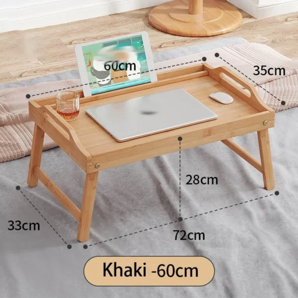 Table Dessert Folding Tray Bedroom Breakfast Tray Desk Office Tea Tray Multifunctional Reading Rack Floor Computer Desk Board - Image 6