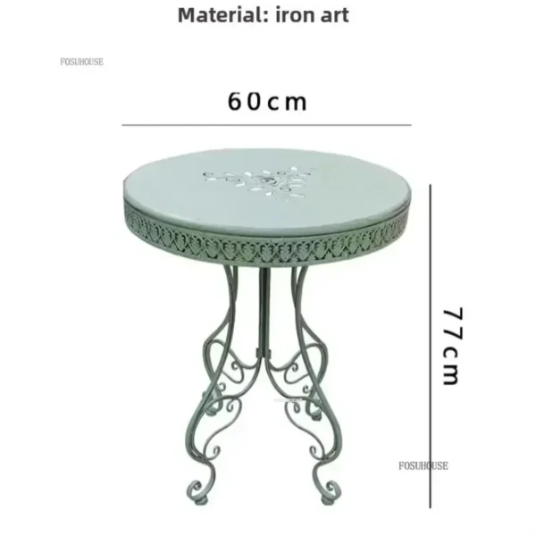 Retro Iron Outdoor Garden Furniture Sets Balcony Outdoor Furniture Sets Retro Restaurant Hotel Leisure Table Chairs Set - Image 6