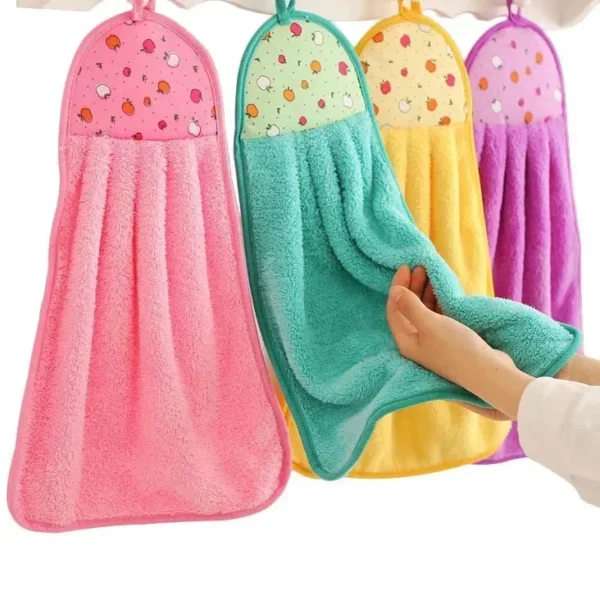 Hand Towels Bathroom Microfiber Towel Baby Wipes Extra Thick Coral Velvet Handkerchief Children's Cartoon Animal Absorbent Towel - Image 5