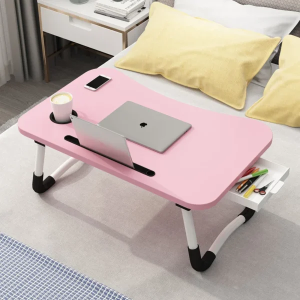 New Folding Laptop Desk for Bed & Sofa Laptop Portable Lap Desk Bed Tray Table Desk  for Study and Reading Bed Top Tray Table - Image 3