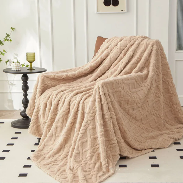 New Winter Blanket Home Warm Sherpa Soft Sofa Cover Throw Newborn Wrap Kids Bedspread Travel Textile Fleece Thick Warm Blanket - Image 6