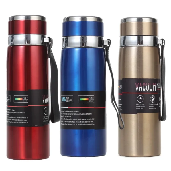 Stainless Steel Insulated Mug Outdoor Car Travel Mug Large Capacity Mug Thermos Double Layer Stainless Steel Water Bottle 1000ml - Image 5