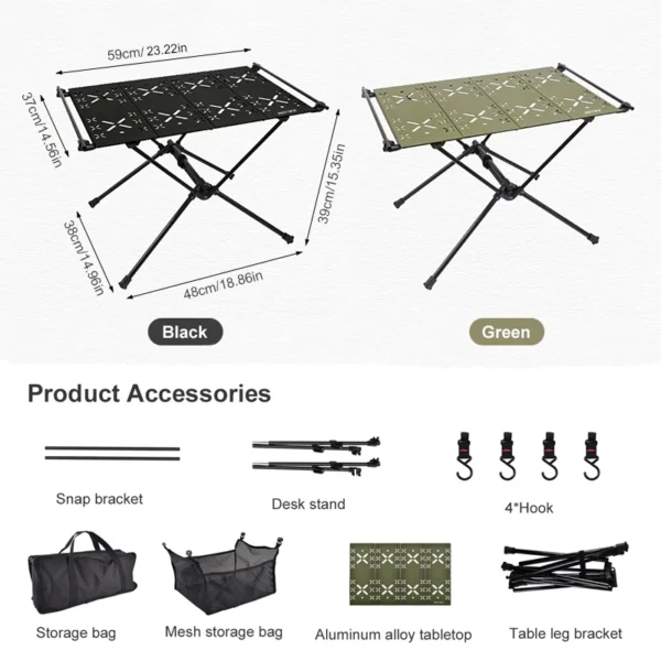 WESTTUNE Camping Table with IGT Stove Portable Aluminum Alloy Folding Table with Accessories Multifunctional Outdoor Tables - Image 4