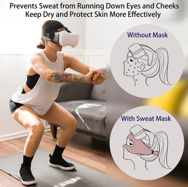 For Oculus Quest 2 Accessories VR Mask Cover Breathable Sweat Band Virtual Reality Headset for Meta Quest 3S /3 Pico 4 VR - Image 3