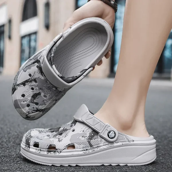 Men Slippers Camouflage Platform Outdoor Summer Clogs Shoe Women Beach Sandals Male Soft EVA Indoor Home Slides Lover Flip Flops - Image 2