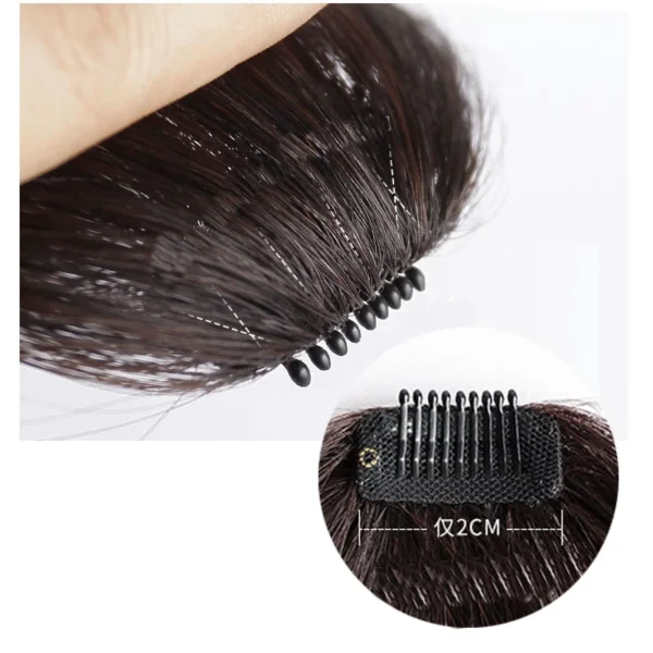 Synthetic  French Style Air Bangs Wig Clip Hairstyle Tool Hair Clip Extension  Hair False Tassel Wig Women's Hair Clip Bangs - Image 3