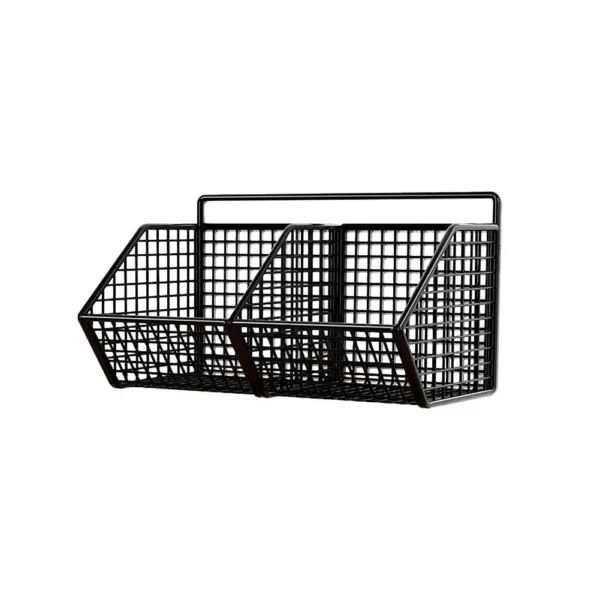 Wrought Iron Kitchen Ginger Garlic Separation Storage Baskets Cosmetic Punch-Free Drain Storage  Box Bathroom Rectangular Basket - Image 6