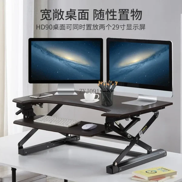 *Standing workbench Office notebook Foldable heightening frame Sitting and standing alternately Computer lifting table - Image 3