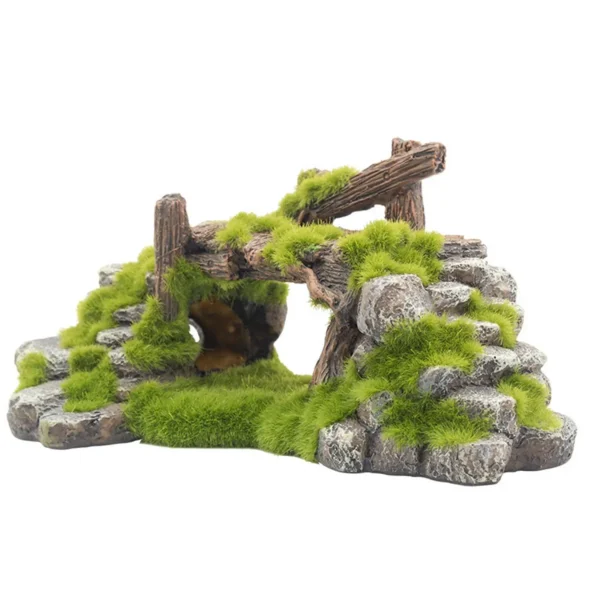 Aquarium Rockery Aquatic Caves Landscape Decoration Hiding Cave Figurine Fish Tank Ornament for Living Room Table Decoration - Image 5