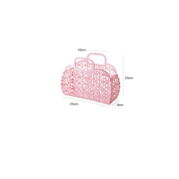 Bathroom Hollowed Washing Storage Basket Shower Bath Basket Mesh Portable Tote Bag Laundry Basket Clothes Organizer - Image 6