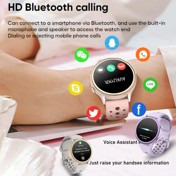 1.27 Inch Bluetooth Call Smart Watch Women AMOLED HD Screen Health Monitor Sport Fitness IP68 Waterproof Smartwatch Ladies 2024 - Image 3