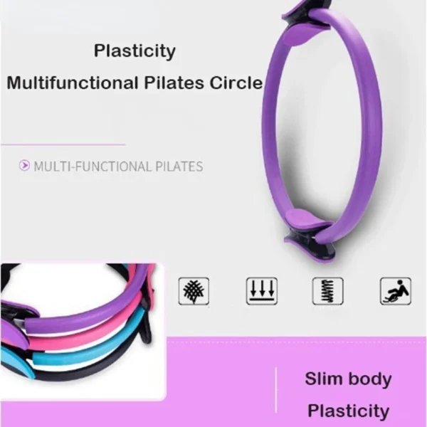 Yoga Fitness Ring Circle Pilates Women Girl Exercise Home Resistance Elasticity Yoga Gym Workout Pilates Ring Circle - Image 6