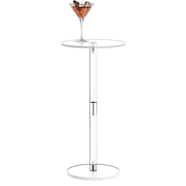 Transparent Acrylic Side Table Nordic Simple Creative Fashion Corner Small Round Table Small Space Beverage Table New - Image 2