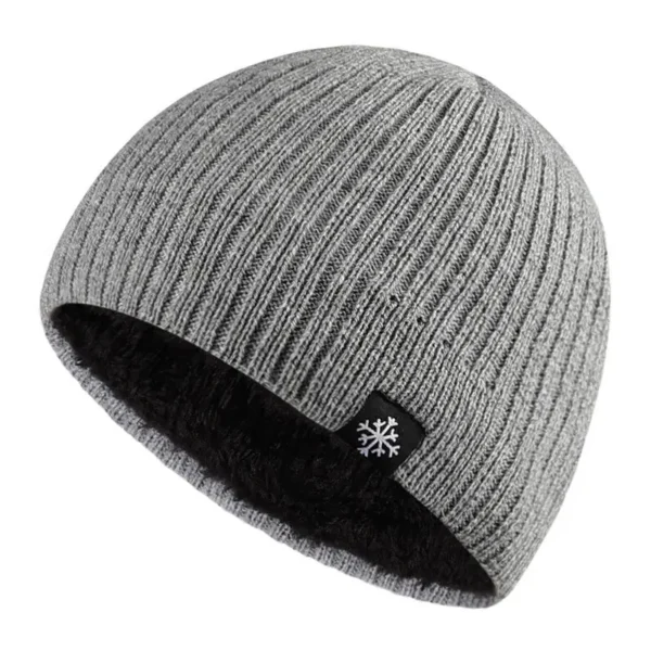 Autumn and Winter Thick Fleece Blended Knitted Hat for Men and Women - Image 2