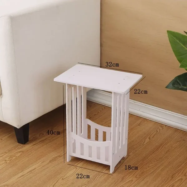 Small Bedside Table Cabinet Side End Coffee Tea Table Nightstand Storage Shelf - Image 5