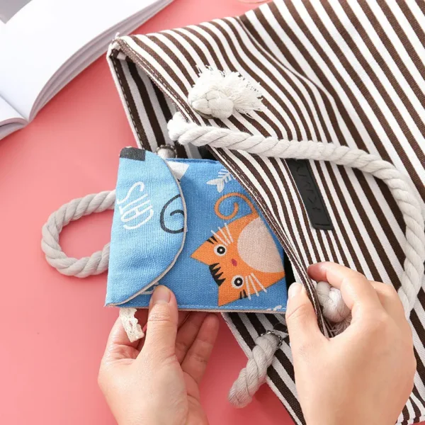 1pc Monthly Bag Cute and Portable Aunt Towel Bag, Large Capacity M Towel Sanitary Cotton Bag, Carry on Bag - Image 2