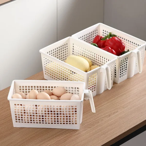 Portable Shower Caddy Tote Hollow Plastic Storage Basket with Handle Box Organizer Bin for Bathroom Pantry Kitchen Storage Box - Image 2