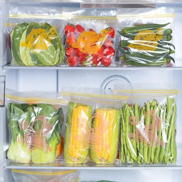 15/20/30Pcs Fresh Keeping Bag For Vegetable Fruit Storage Kitchen Food Freezing Preservation Zipper Sealed Bags - Image 3