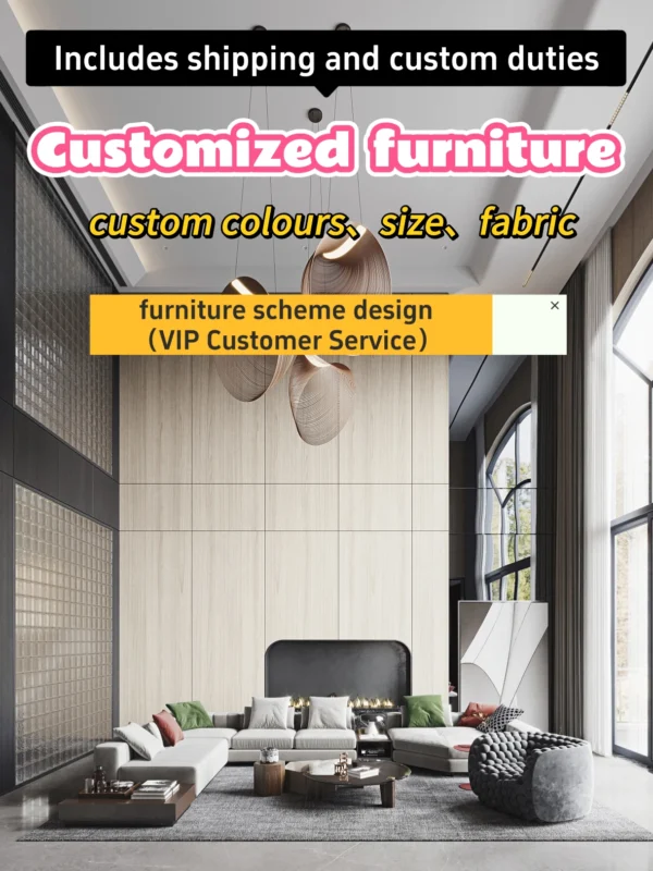 High-end Furniture Customisation Whole House Furniture Customized Custom Size Fabric Colour Match Scheme Design Villa Furniture - Image 2