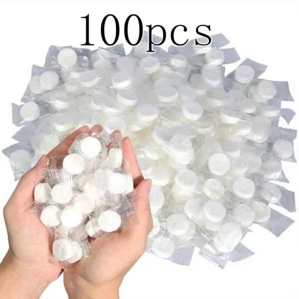 100 pcs Disposable Cleansing Towel Travel Towel Compressed Face Wipe Mini Cotton Convenient Face Towel