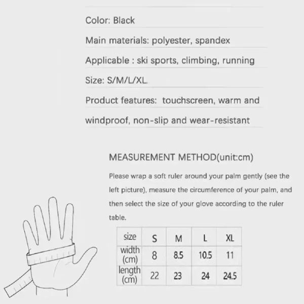 Winter Waterproof Men's Gloves Windproof Sports Fishing Touchscreen Driving Motorcycle Ski Non-slip Warm Cycling Women Gloves - Image 6