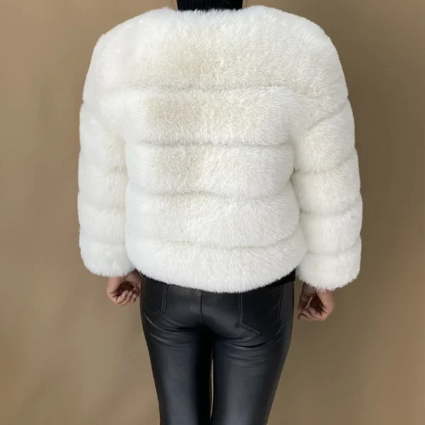 2024 Women Faux Fur Coat Autumn Winter High Quality Fluffy Short Coat Faux Fox Fur Jacket  Ladies furry Fashion Tops - Image 2