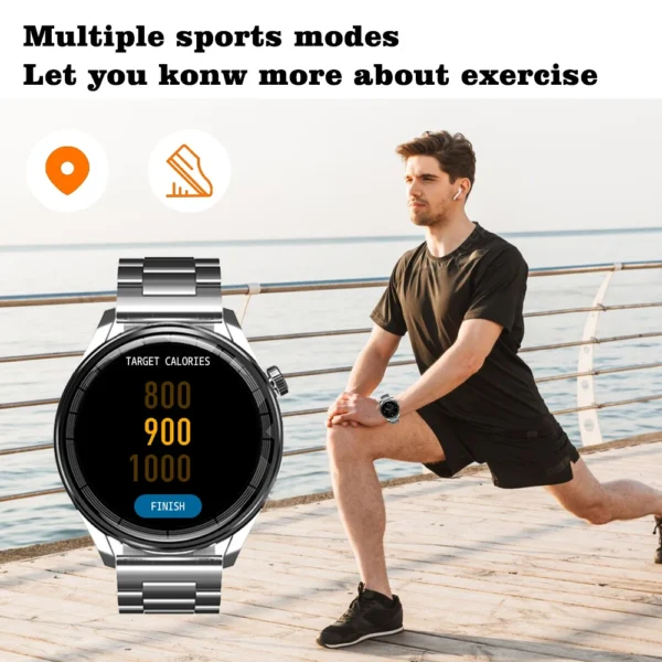 2025 New GTS3 Smartwatch For Men 1.28" HD For You Bluetooth Call Custom Photo Fitness Multifunction Digital Smart Watch Business - Image 5