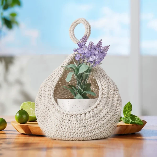 1PC Hand-woven Basket Wall Kitchen Hanging Net Pocket Cotton Rope Water Drop Fruit Vegetable Storage Basket Home Organizer Tools - Image 2