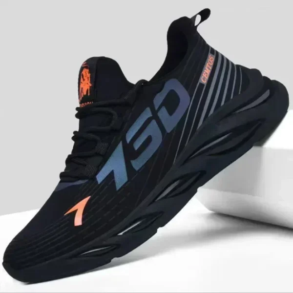 2024 Men's Sports and Casual Shoes Summer Fashion New Shoes Round Toe Black Spring Men's Shoes - Image 2