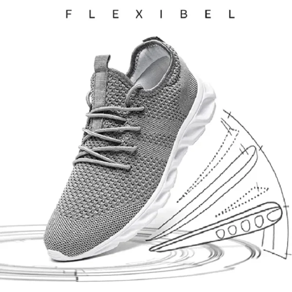 Men Casual Sport Shoes Light Sneakers White Outdoor Breathable Mesh Black Running Shoes Athletic Jogging Tennis Shoes - Image 3