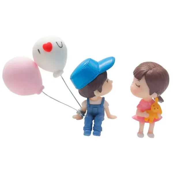 Car Decoration Cute Cartoon Couples Action Figure Figurines Balloon Ornament Auto Interior Dashboard for Girls Gifts Accessories - Image 6