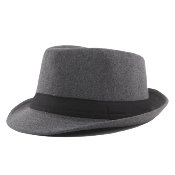 Autumn and Winter Woolen Top Hats, Jazz Hats, Men's and Women's British Retro Casual Stage Hats - Image 4