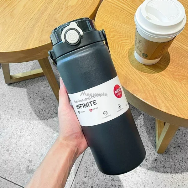 1.2L Large Capacity Thermo Bottle with Straw Stainless Steel Thermal Water Bottle Keep Cold and Hot Thermos Cup Vacuum Flask - Image 3