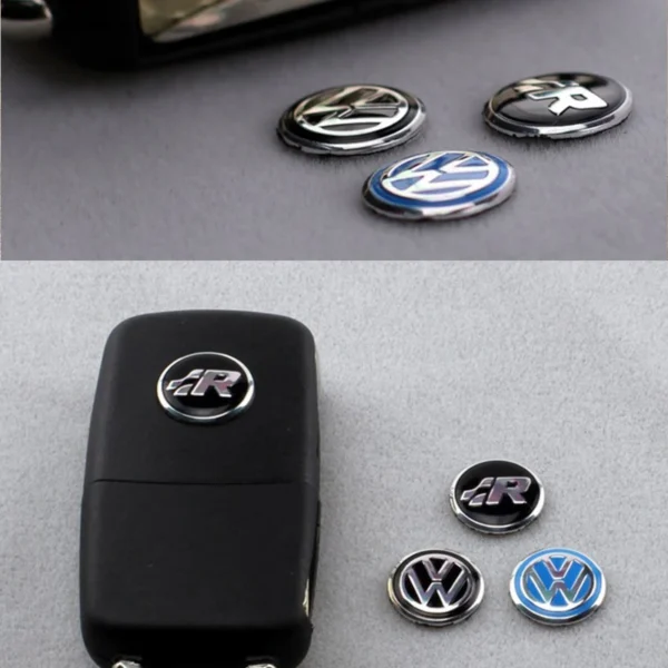 Car Key Stickers Auto Control Keychain Emblem Accessories For Volkswagen VW R-line GTI R Polo Golf Passat Magotan Tiguan Jetta - Image 4