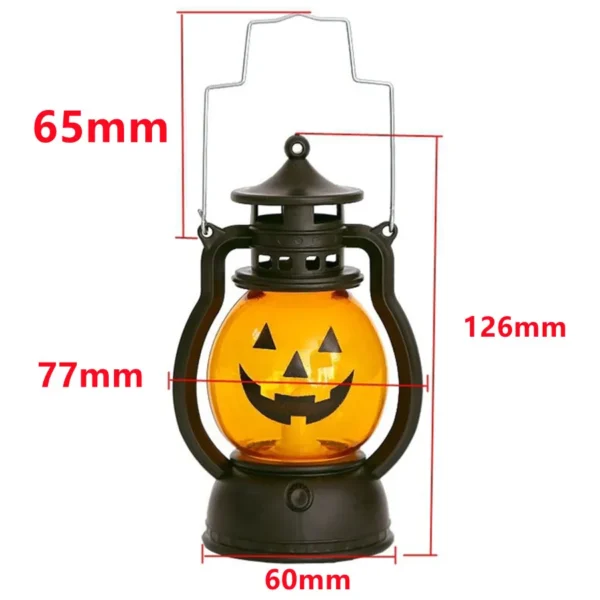 Led Lantern Retro Night Light Decoration Lantern Halloween Vintage Castle Hanging LED Light Retro Hanging Candle Holder Lantern - Image 6