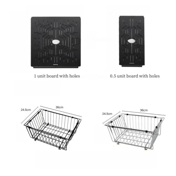 Camping IGT Unit Folding Basket Lightweight Aluminum Alloy IGT Table Accessories Board Table Panel Portable Storage Basket - Image 2