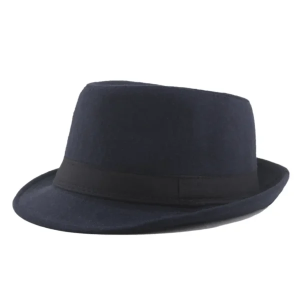 Autumn and Winter Woolen Top Hats, Jazz Hats, Men's and Women's British Retro Casual Stage Hats - Image 5