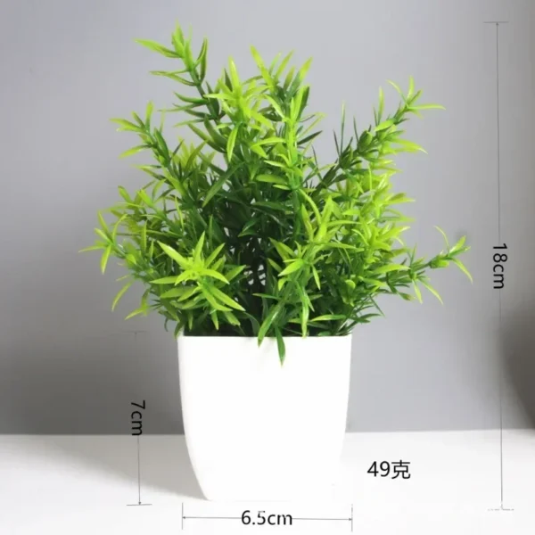 Artificial Bonsai Green Fake Plant Eucalyptus Flower Potted Plant for Indoor Outdoor Home Bedroom Garden Decoration Supplies - Image 2