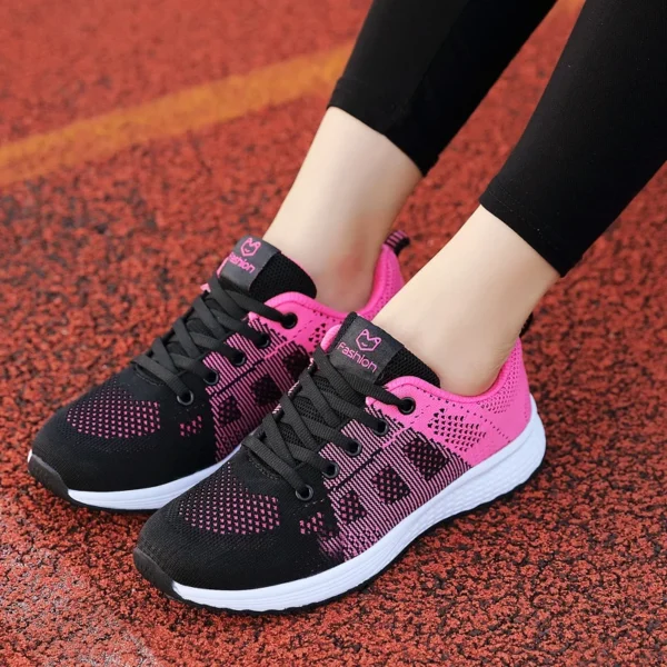 Breathable Women Running Shoes Lightweight Anti-slip Female Sports Shoes Outdoor Soft Women's Sneakers Lace Up Fashion Tennis - Image 2