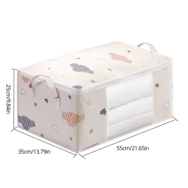 1pc Blue/White Quilt Clothes Storage Bag Moisture Dust Proof Proof Organizer Big Capacity Duvet Blanket Sorting Bags - Image 6