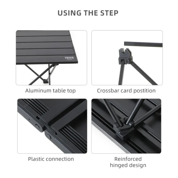 TARKA Outdoor Camping Folding Table Party Picnic BBQ Portable Foldable Desk High Strength Ultralight Aluminium Portable Table - Image 3