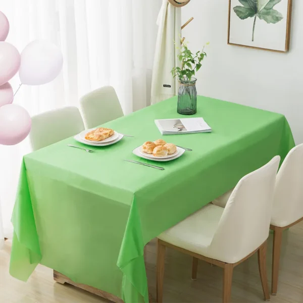 1pc Reusable Tablecloths 137x274cm BPA Free Plastic Dining Table Cover Cloth for Parties Picnic Camping Outdoor Disposable - Image 4