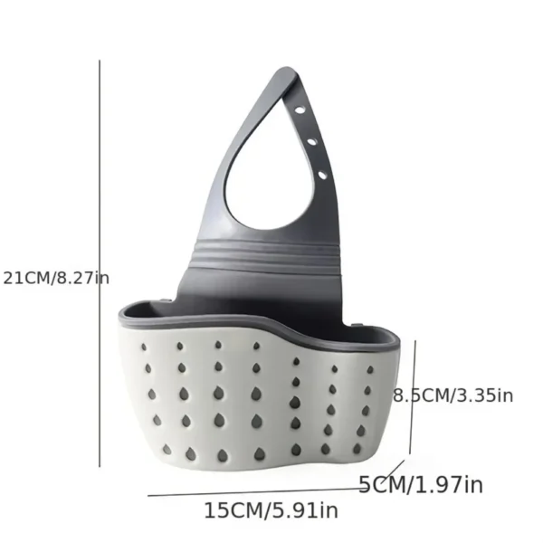 Sink Draining Basket Hanging Bag Faucet Sponge Shelf Dishwashing Sink No-punch Storage Storage Hanging Basket Organizing Rack - Image 6