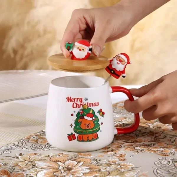 Mug gift box ceramic mug  Christmas gift Ceramic mug mug with lid with spoon set cup cup cup Coffee cup Christmas - Image 6