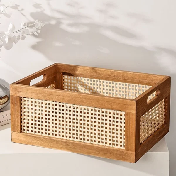 Decorative Basket Book Storage Woven Baskets For Storage Basket Organizing Nursery Bedroom Rattan Bathroom