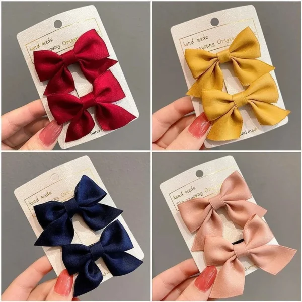 2 Piece Bow Hair Clip Elegant Flower Hair Clips For Kids Ladies Set Hairpin Hair Accessories Korean Style Bair Accessories - Image 6