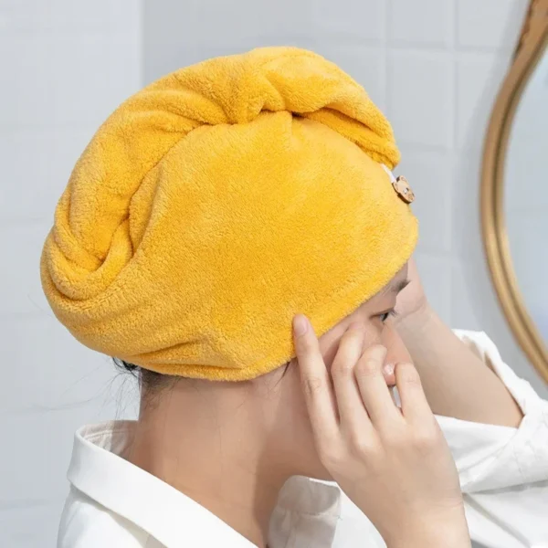 Microfiber Hair Towel,Premium Anti Frizz Hair Drying Wrap for Women & Men  Dry Hair Hat,Super Absorbent,Wrapped Bath Cap - Image 2