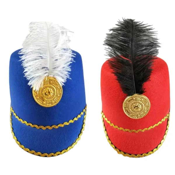 Marching Band Hat Novelty Stylish Band Major Hat Drum Major Hat for Stage Performance Christmas Role Play Cosplay Dress up