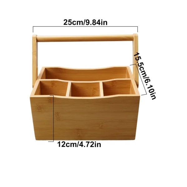 Hanging Storage Basket with Compartments for Household Kitchen Knife and Fork Cutlery Storage Organizer, Fruit and Vegetable Bas - Image 2